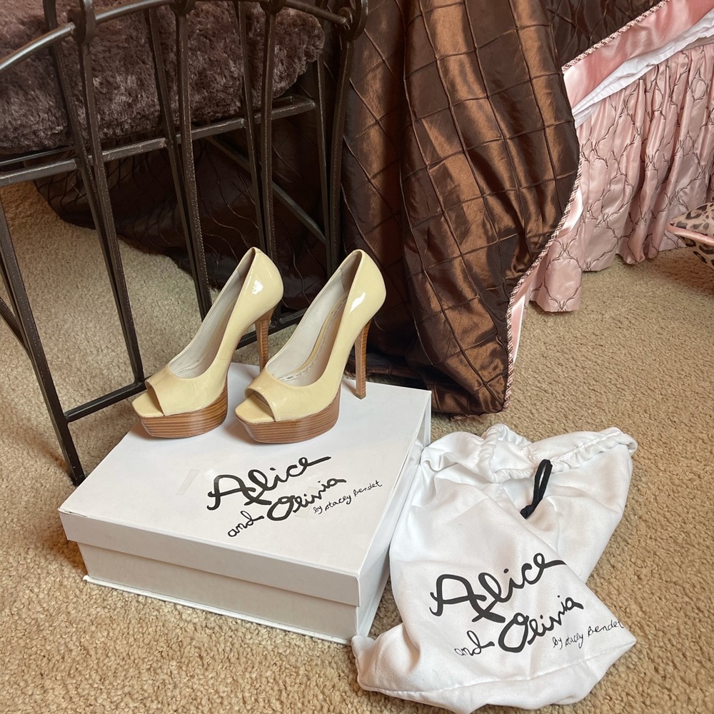 Alice & Olivia Peep Toe Stilettos